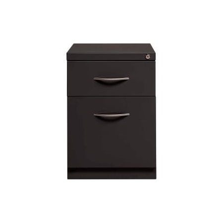 Hirsh Industries Interion 2 Drawer Box/File Pedestal - 21-3/4"H - Charcoal 22435